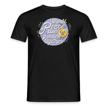 Nous plus grands ensemble pas de guerre Hippies Paix mondiale - T-shirt homme - noir - Devant - AI Model Male 178 light (178cm)