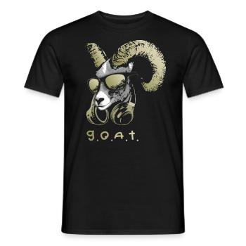 DJ Goat Bling G.O.A.T. Cooles und lustiges - Männer T-Shirt - Schwarz - Vorne - AI Model Male 178 light (178cm)