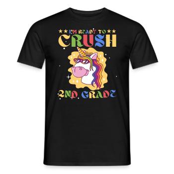 Ready Crush Crush 2nd Faste School Licorne - T-shirt homme - noir - Devant - AI Model Male 178 light (178cm)