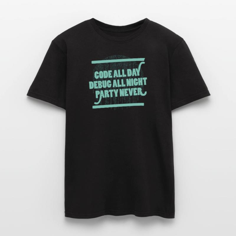 Code All Day Programmer Hacker Computer Code Men's T-shirt