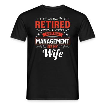 Im Ruhestand Unter Verwaltung Frau alt Heirat - Männer T-Shirt - Schwarz - Vorne - AI Model Male 178 light (178cm)