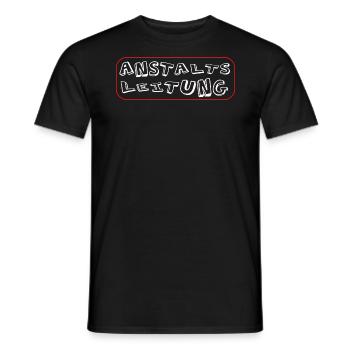 Anstaltsleitung funny Arbeit Verrückt Irrenhaus - Männer T-Shirt - Schwarz - Vorne - AI Model Male 178 light (178cm)