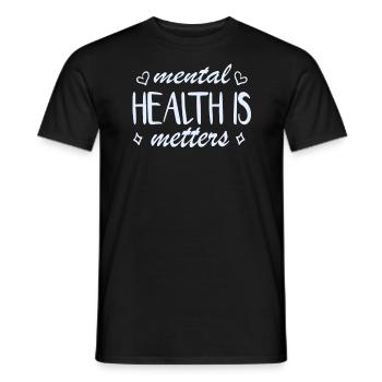 La santé mentale surveille l’âme - T-shirt homme - noir - Devant - AI Model Male 178 light (178cm)