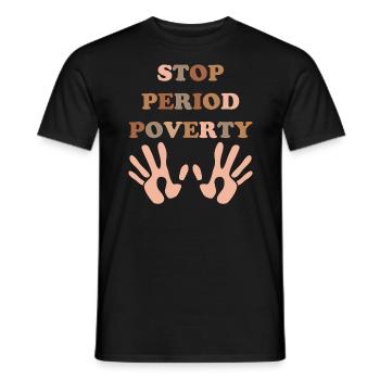 Stop Time Pauvreté Les gens disent non misère - T-shirt homme - noir - Devant - AI Model Male 178 light (178cm)