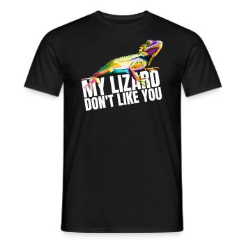 Lizard Doesn't Like You, You Gecko's Reptile Dragon - Men's T-Shirt - black - Front - AI Model Male 178 light (178cm)