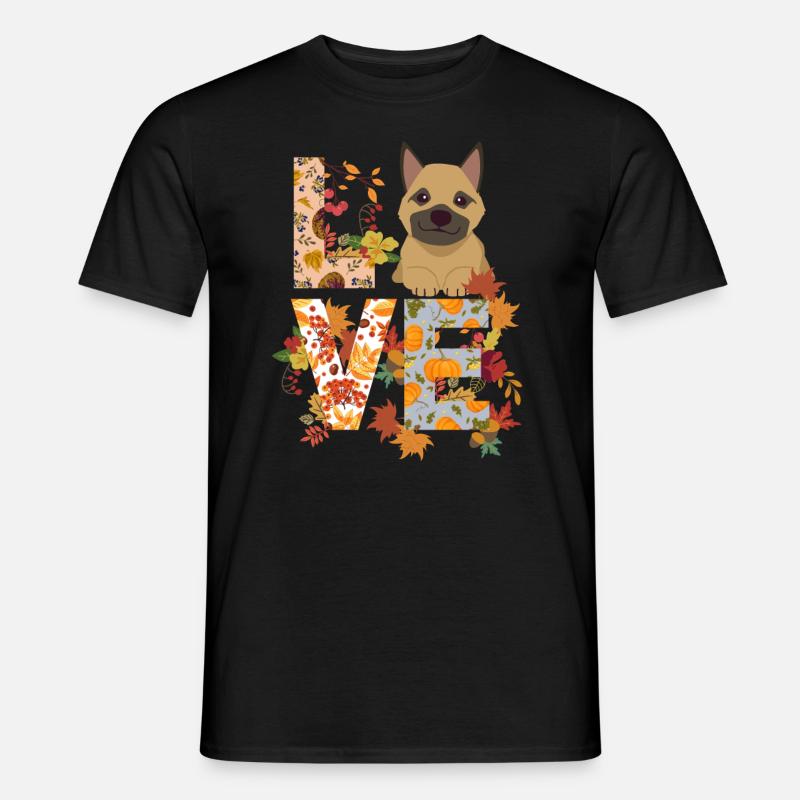 Deutscher Schäferhund Herbst Dankbar Liebe - Männer T-Shirt - Schwarz
