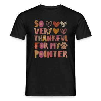 Thankful for my Pointer Dog Autumn Gratitude - Men's T-Shirt - black - Front - AI Model Male 178 light (178cm)