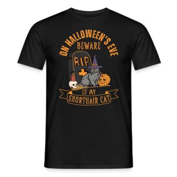 Mignon Halloween British Shorthair Cat - T-shirt homme - noir - Devant - AI Model Male 178 light (178cm)