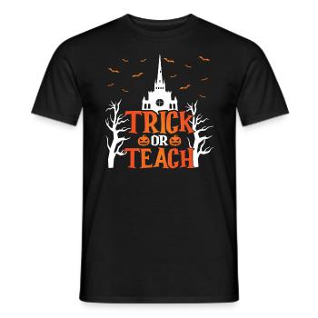 Chauves-souris citrouilles d’Halloween aigres-douces ou aigres - T-shirt homme - noir - Devant - AI Model Male 178 light (178cm)