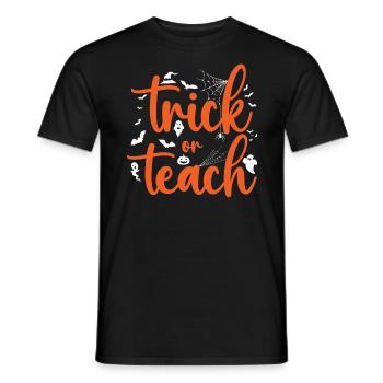 Chauves-souris citrouilles d’Halloween aigres-douces ou aigres - T-shirt homme - noir - Devant - AI Model Male 178 light (178cm)