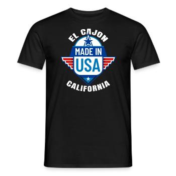 El Cajon California Made In USA City Populaire - T-shirt homme - noir - Devant - AI Model Male 178 light (178cm)
