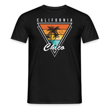 Chico California Adventure HikingBeach Nature - Men's T-Shirt - black - Front - AI Model Male 178 light (178cm)