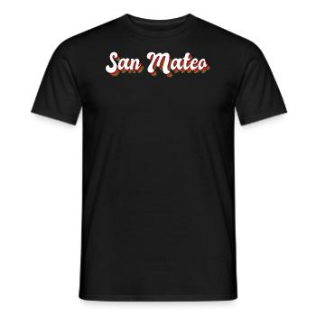 San Mateo California In the USA Rainbow Made - Men's T-Shirt - black - Front - AI Model Male 178 light (178cm)