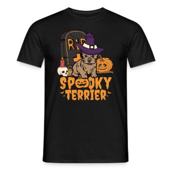 Mignon Silky Terrier Halloween Lover Kawaii - T-shirt homme - noir - Devant - AI Model Male 178 light (178cm)