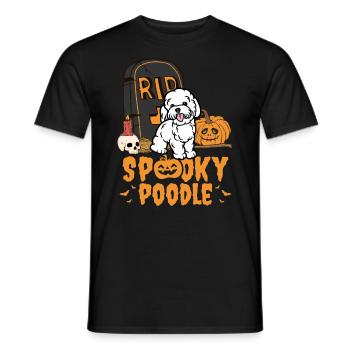 Cute Poodle Halloween Costume Dog - Men's T-Shirt - black - Front - AI Model Male 178 light (178cm)