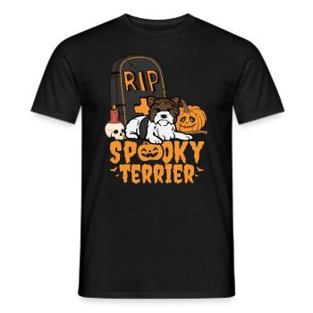 Cute Biewer Terrier Halloween Kawaii - Men's T-Shirt - black - Front - AI Model Male 178 light (178cm)