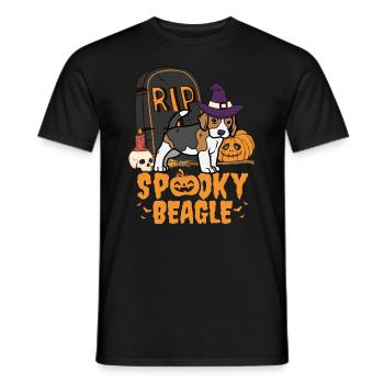 Cute Beagle Halloween Dog - Men's T-Shirt - black - Front - AI Model Male 178 light (178cm)