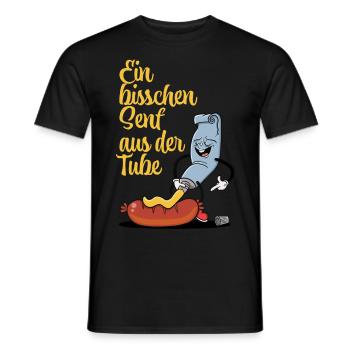 Bockwurst mit Senf - Männer T-Shirt - Schwarz - Vorne - AI Model Male 178 light (178cm)