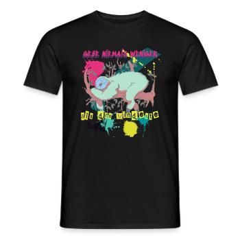 gebe niemals weniger als das mindeste Graffiti - Männer T-Shirt - Schwarz - Vorne - AI Model Male 178 light (178cm)