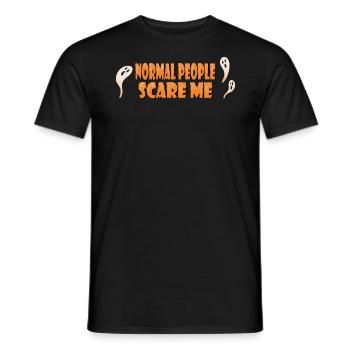 Les gens normaux me font peur des fantômes de costume - T-shirt homme - noir - Devant - AI Model Male 178 light (178cm)