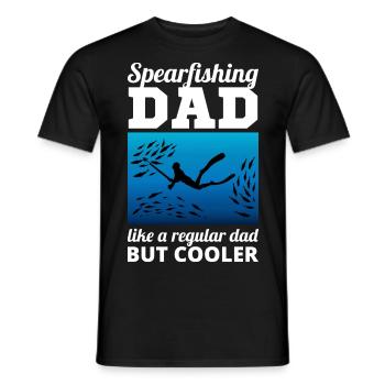 Spearfishing Underwater Fishing Dad Fathers day - Men's T-Shirt - black - Front - AI Model Male 178 light (178cm)