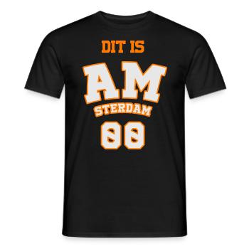 Amsterdam Amsterdam Amsterdam Amsterdam Amsterdam - T-shirt homme - noir - Devant - AI Model Male 178 light (178cm)