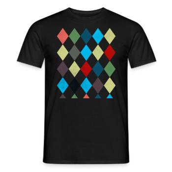 Rhombus Weißes Rotes Kostüm Halloween Anzug - Männer T-Shirt - Schwarz - Vorne - AI Model Male 178 light (178cm)