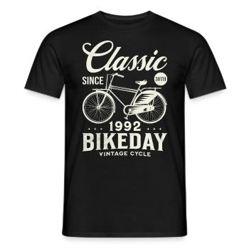 Cyclist 1992 Bike 30 years Anniversary - Men's T-Shirt - black - Front - AI Model Male 178 light (178cm)
