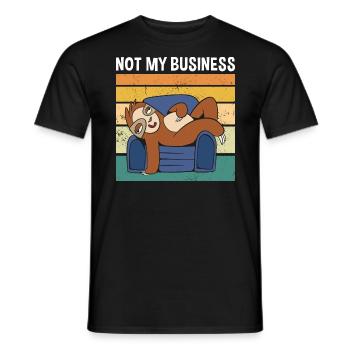Pas mon affaire Paresseux mignon - T-shirt homme - noir - Devant - AI Model Male 178 light (178cm)