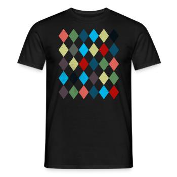 Rhombus Weißes Rotes Kostüm Halloween Anzug - Männer T-Shirt - Schwarz - Vorne - AI Model Male 178 light (178cm)