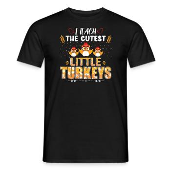 J’enseigne à la plus douce petite école de dinde - T-shirt homme - noir - Devant - AI Model Male 178 light (178cm)