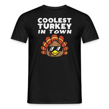 La dinde la plus cool de la ville - T-shirt homme - noir - Devant - AI Model Male 178 light (178cm)