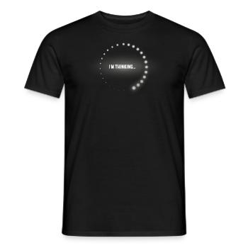 Ich denke an einen Download - Männer T-Shirt - Schwarz - Vorne - AI Model Male 178 light (178cm)