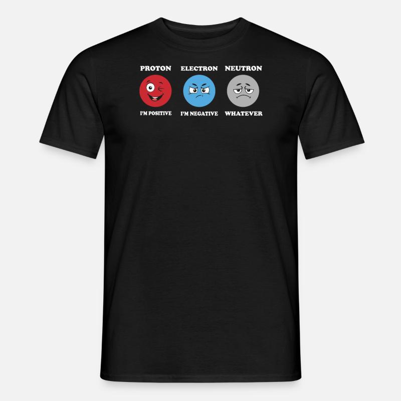 Protonelektronen -Neutron -Witze Science Physics - Männer T-Shirt - Schwarz
