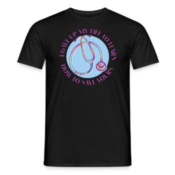 Ich habe mein Leben aufgegeben, um zu lernen - Männer T-Shirt - Schwarz - Vorne - AI Model Male 178 light (178cm)