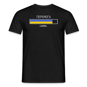 Victoire Chargement du drapeau ukrainien Symbole de l’Ukraine - T-shirt homme - noir - Devant - AI Model Male 178 light (178cm)