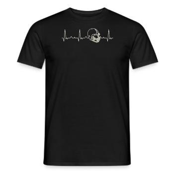 Casco de fútbol americano genial. Corazón. Amor. - T-shirt homme - noir - Devant - AI Model Male 178 light (178cm)