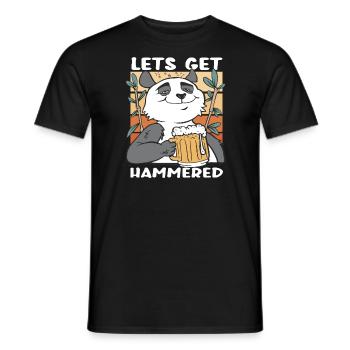 Faisons marteler panda bear beer joke - T-shirt homme - noir - Devant - AI Model Male 178 light (178cm)