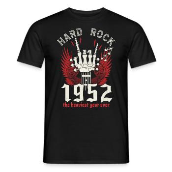 Musicien Hard Rock 1952 70 Ans Anniversaire - T-shirt homme - noir - Devant - AI Model Male 178 light (178cm)