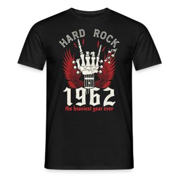 Musicien Hard Rock 1962 60 Ans Anniversaire - T-shirt homme - noir - Devant - AI Model Male 178 light (178cm)