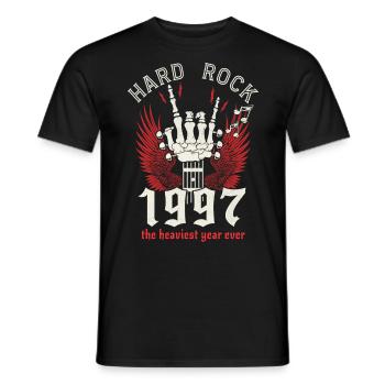 Musicien Hard Rock 1997 25 Ans Anniversaire - T-shirt homme - noir - Devant - AI Model Male 178 light (178cm)