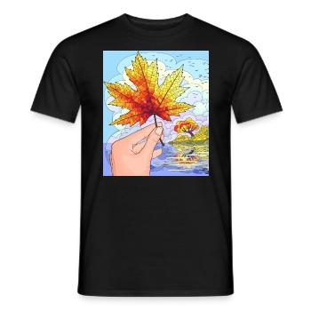 natural - Männer T-Shirt - Schwarz - Vorne - AI Model Male 178 light (178cm)