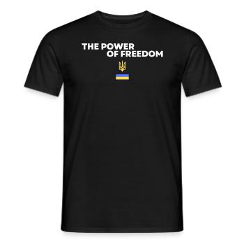 Le pouvoir de la liberté Trident Ukrainien - T-shirt homme - noir - Devant - AI Model Male 178 light (178cm)