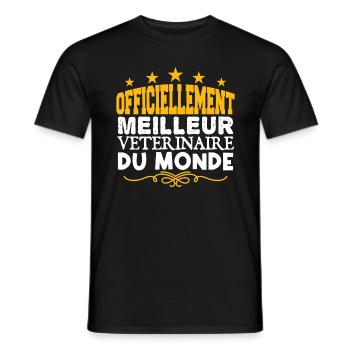 Vétérinaire | meilleur Vétérinaire | légende Vétér - T-shirt homme - noir - Devant - AI Model Male 178 light (178cm)