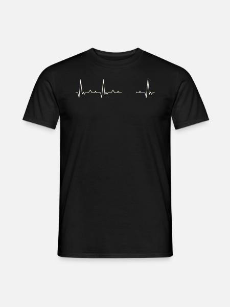 Bil Klassisk 1920'erne. Kærlighed. EKG. Puls. Slå. - Mænd T-shirt - sort