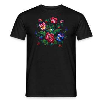 Ukrainische Nationale Kleidung Ukrainische - Männer T-Shirt - Schwarz - Vorne - AI Model Male 178 light (178cm)