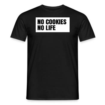Keine Kekse Kein Leben Zitat Snacks Behandelt - Männer T-Shirt - Schwarz - Vorne - AI Model Male 178 light (178cm)