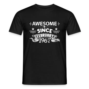 Februar 1967 | Super seit Februar 1967 - Männer T-Shirt - Schwarz - Vorne - AI Model Male 178 light (178cm)
