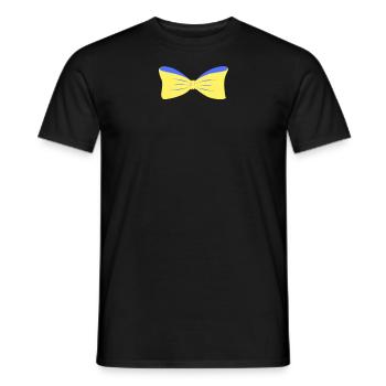 Drapeau ukrainien Cadeau Mouche Jaune Bleu - T-shirt homme - noir - Devant - AI Model Male 178 light (178cm)