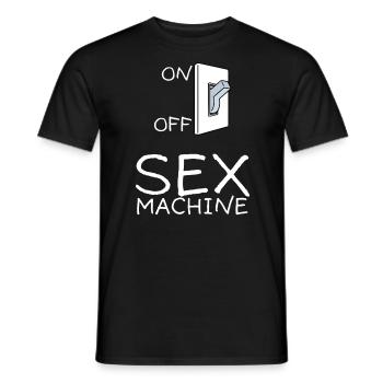 Sex Machine A Selector Sexualité Humour - T-shirt homme - noir - Devant - AI Model Male 178 light (178cm)